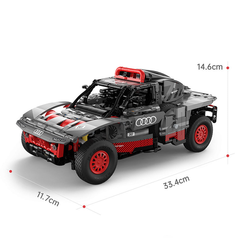 Technik Auto für Audi RS Q e-tron, Maßstab 1: 14 MOC Sportwagen Bausatz mit Motor KIemmbausteine für Kinder und Erwachsene