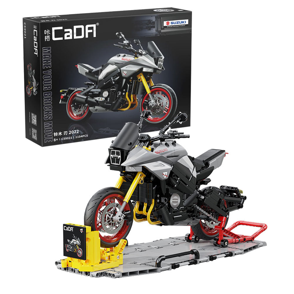 Technik Motorrad Bausatz für SUZUKI TAKANA 2022, 1:6 Groß Technik Motorrad ModeIIbausatz, 1104 Klemmbausteine Technik Motorrad Bausteinsatz für Kinder Erwachsene