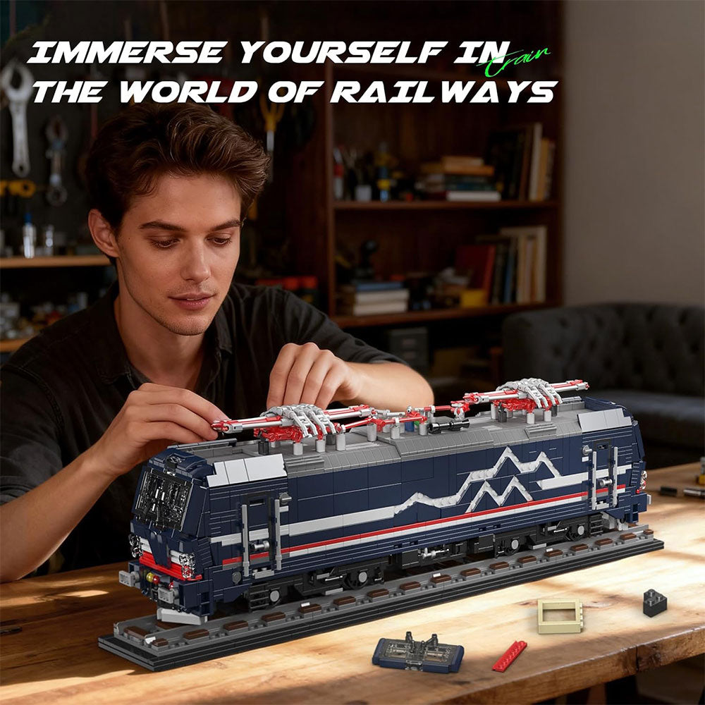 Technik Siemens Vectron Lokomotive Klemmbaustein Eisenbahn, MOC 3072+ Zug Bausteine Set mit APP und Fernbedienung