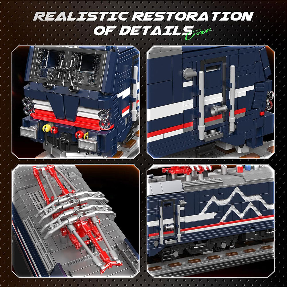 Technik Siemens Vectron Lokomotive Klemmbaustein Eisenbahn, MOC 3072+ Zug Bausteine Set mit APP und Fernbedienung
