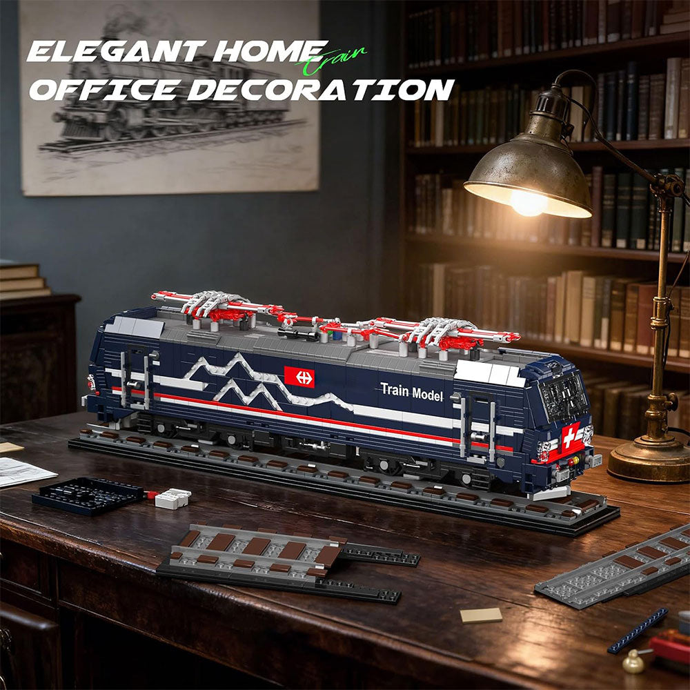 Technik Siemens Vectron Lokomotive Klemmbaustein Eisenbahn, MOC 3072+ Zug Bausteine Set mit APP und Fernbedienung