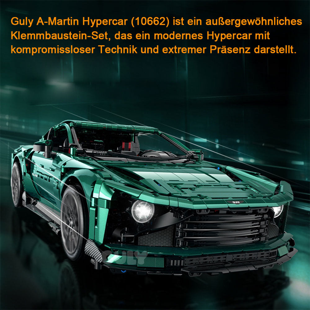 ASTON MARTIN VALOUR, G-10662, MOC HYPERCAR KIemmbausteine (3828 Teile)