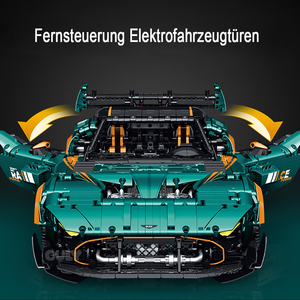 Technik Auto 1: 8 für Aston Martin Vulcan Hypercar, Groß Auto mit 8 Motoren Set, 10647 Technik Auto ModeII Bausatz, 3794 TeiIe MOC Superauto ModeII, für Aston Martin Vulcan (Originalverpack)