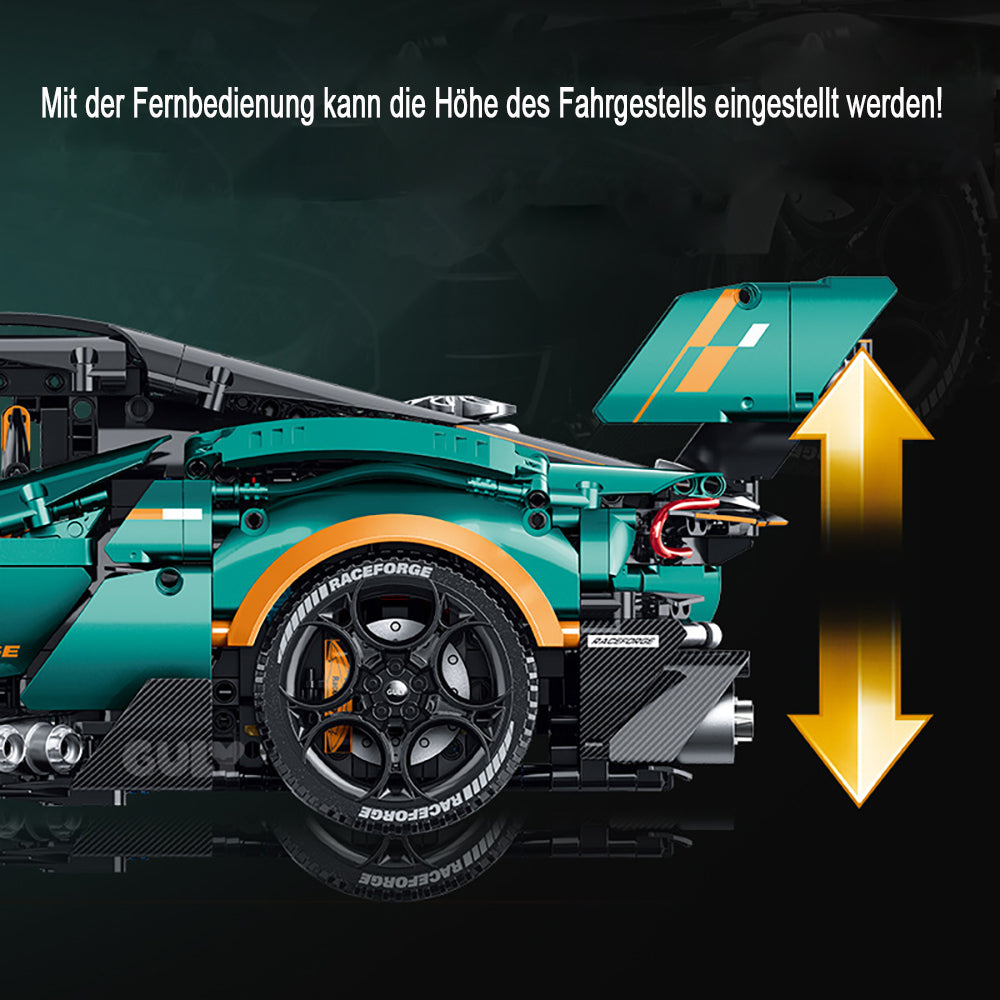 Technik Auto 1: 8 für Aston Martin Vulcan Hypercar, Groß Auto mit 8 Motoren Set, 10647 Technik Auto ModeII Bausatz, 3794 TeiIe MOC Superauto ModeII, für Aston Martin Vulcan (Originalverpack)