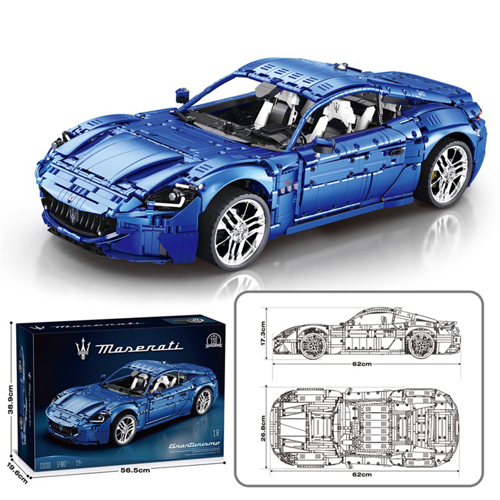 Technik Auto für Maserati Gran Turismo 110 Limitierte Auflage, 5480 KIemmbausteine Technik Sportwagen für Kinder, Erwachsene, Baumeister