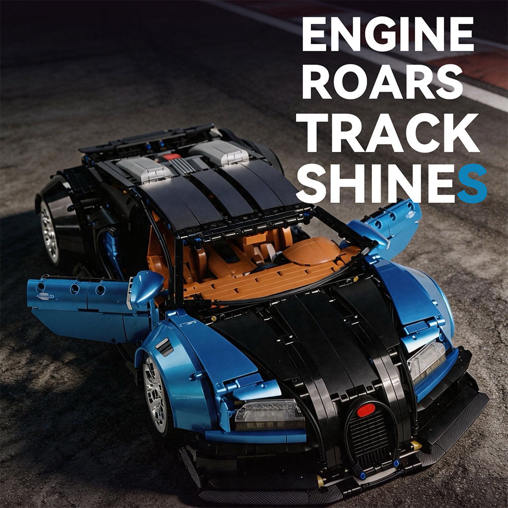 Technik Auto für Bugatti Veyron Hypercar, K-10553 Technik Rennauto, Maßstab 1: 8 Modell, 3827 Teile Bausatz, Mit Originalverpackung
