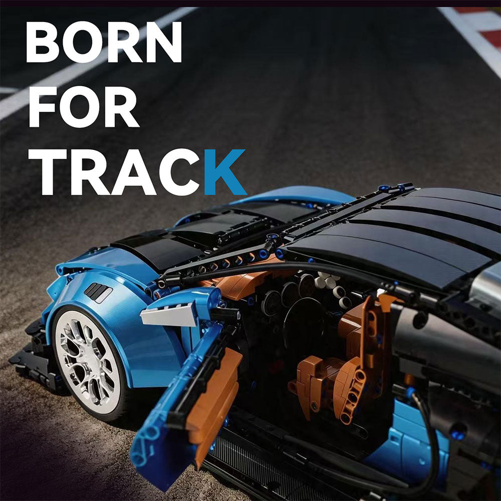 Technik Auto für Bugatti Veyron Hypercar, K-10553 Technik Rennauto, Maßstab 1: 8 Modell, 3827 Teile Bausatz, Mit Originalverpackung