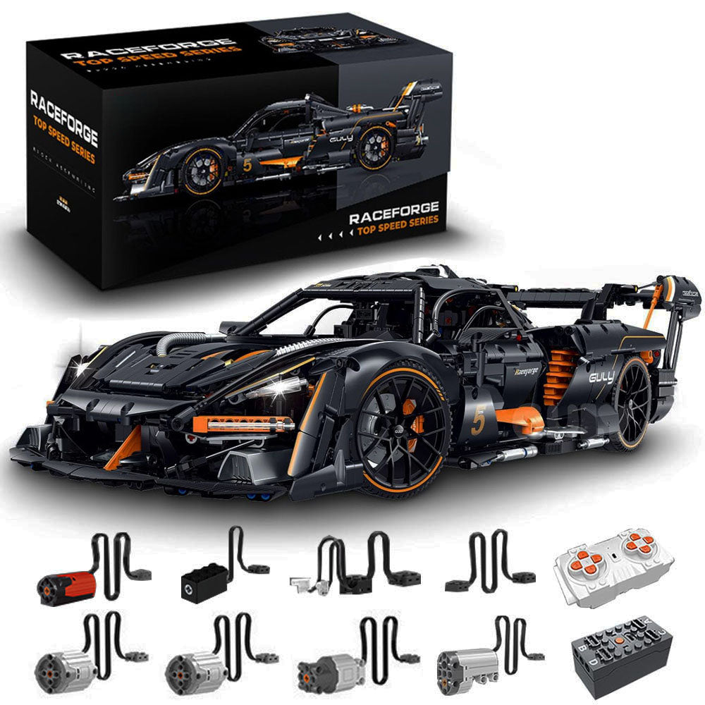 Technik Auto 1: 8 für Mclaren Senna Hypercar, Technik Auto mit 6 M0T0REN Technik Auto Bausatz MOC Auto KIemmbausteine für Mclaren Senna Technik Auto, Originalverpackung