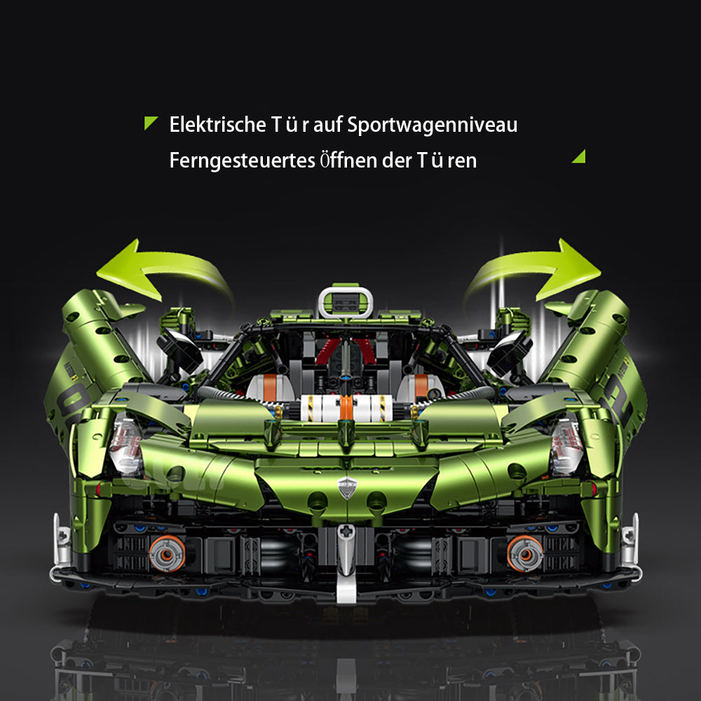 Technik Auto für Koenigseg Jesko Superauto, 1:8 Groß Auto mit 5 Motoren Set, Technik Auto ModeII Bausatz, 3830 TeiIe MOC Supercar ModeII, Kompatibel mit Iego Technik Koenigseg