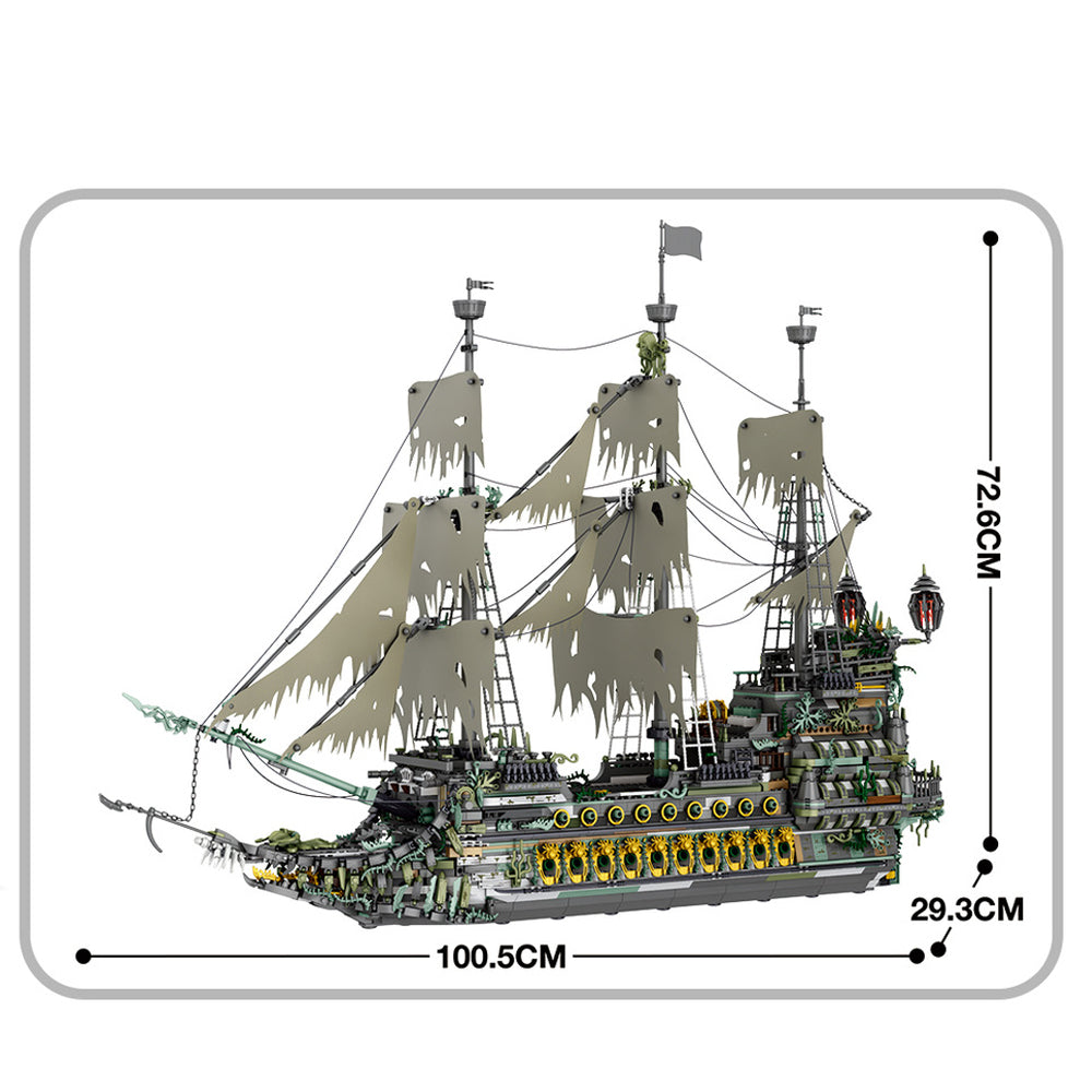 Piratenschiff 66037, Piraten Schiff Modell, 5860+ Teile Segelschiff Modell Piratenschiff groß Modelbau Schiff Klemmbausteine 66037 Modell
