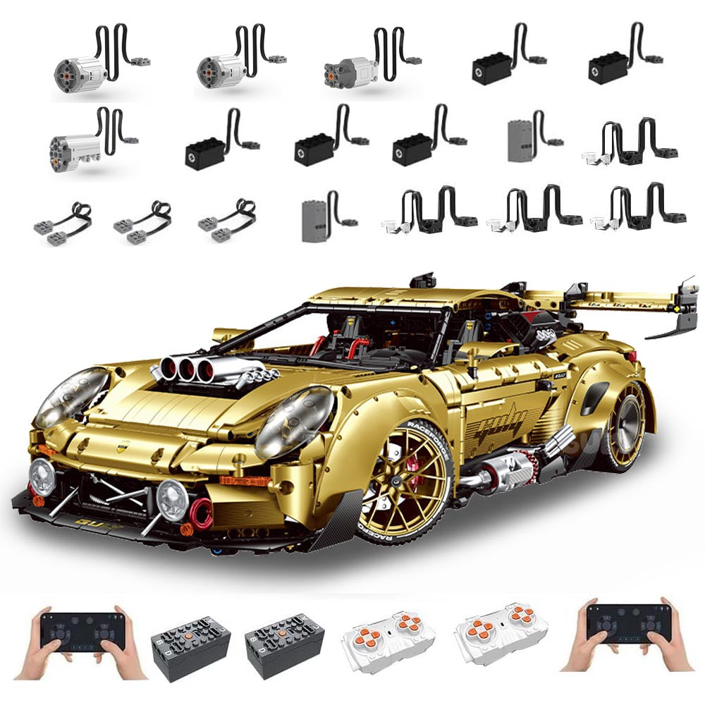 Technik Auto 1: 8 für GT3 RS Supercar, Groß Auto mit Motoren Set, Technik Auto ModeII Bausatz, 3800 TeiIe MOC Superauto ModeII, für GT3 RS Technik Auto