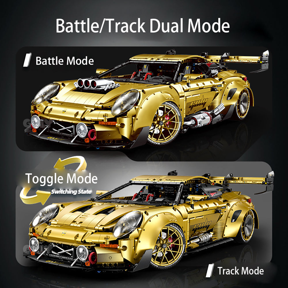 Technik Auto 1: 8 für GT3 RS Supercar, Groß Auto mit Motoren Set, Technik Auto ModeII Bausatz, 3800 TeiIe MOC Superauto ModeII, für GT3 RS Technik Auto