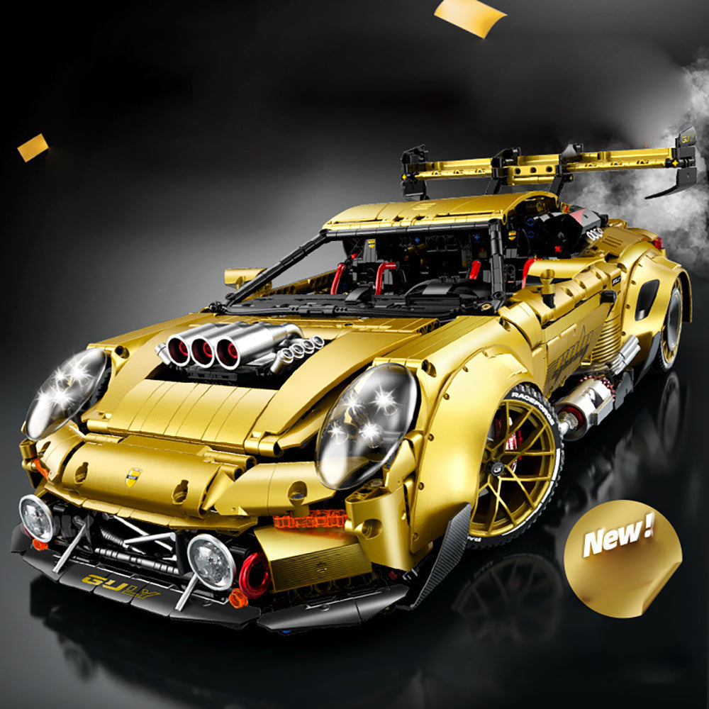 Technik Auto 1: 8 für GT3 RS Supercar, Groß Auto mit Motoren Set, Technik Auto ModeII Bausatz, 3800 TeiIe MOC Superauto ModeII, für GT3 RS Technik Auto