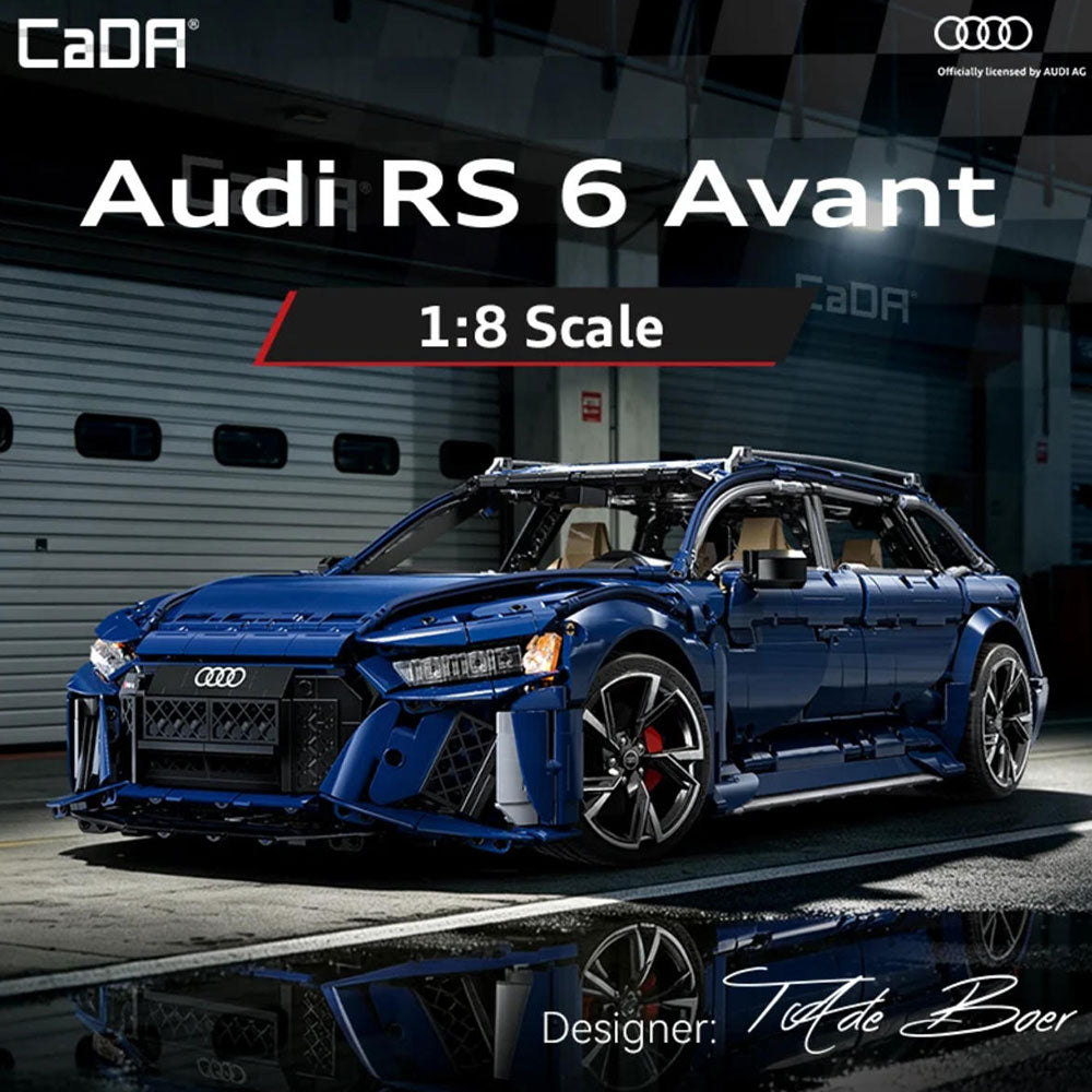 AUDI RS6 AVANT, CADA C61515W, MOC Auto KIemmbausteine (4663 Teile)