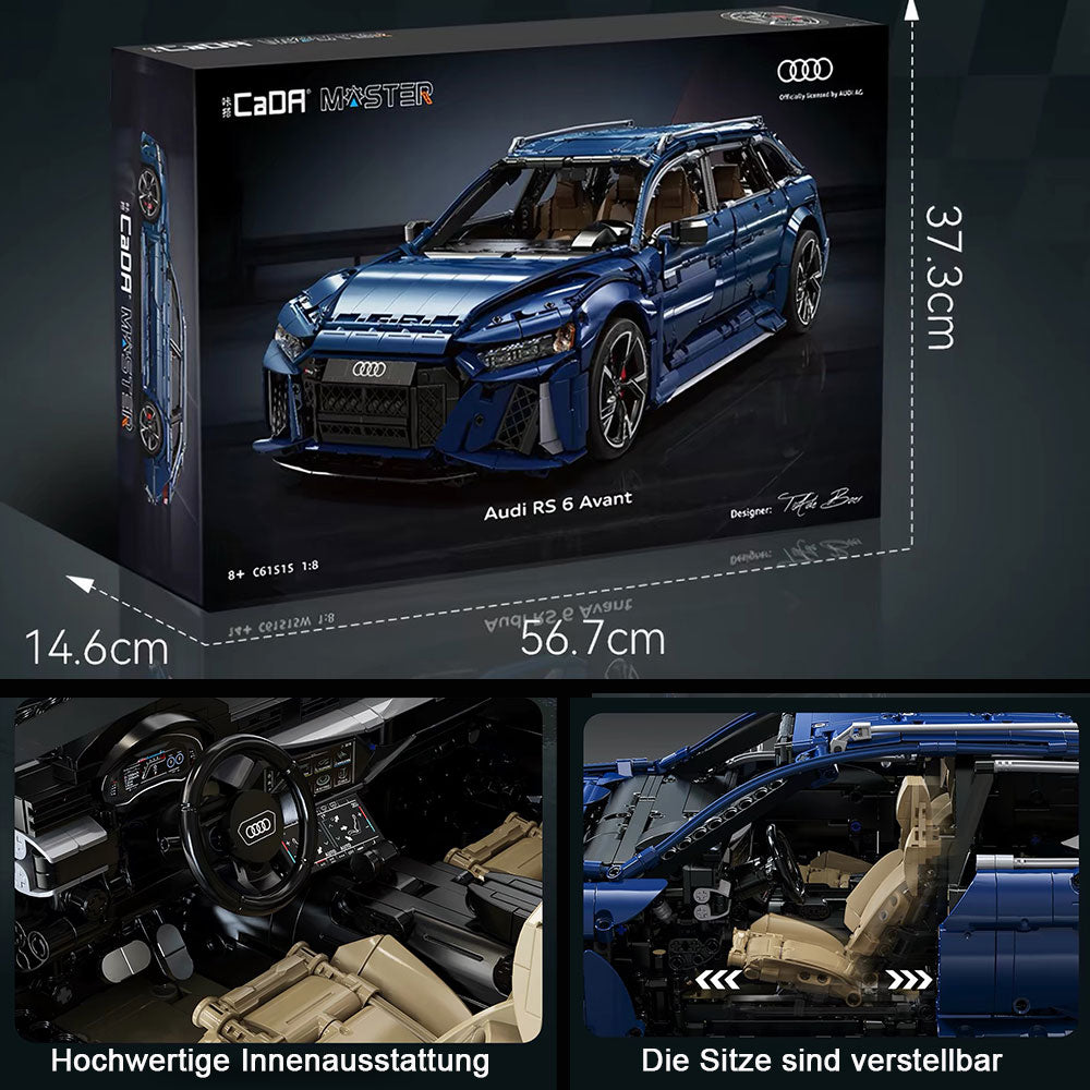 AUDI RS6 AVANT, CADA C61515W, MOC Auto KIemmbausteine (4663 Teile)