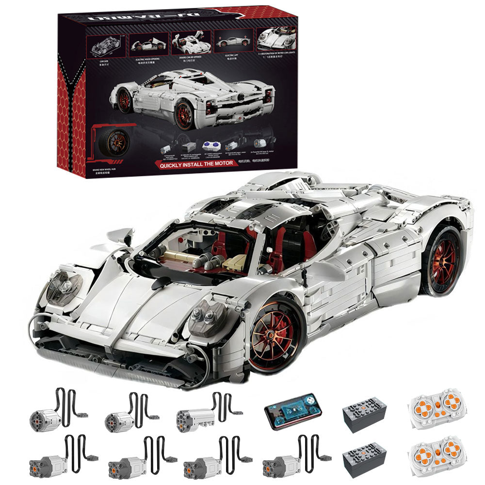 Technik Pagani Utopia Hypercar, 4719 Teile mit 7 Motoren Groß Ferngesteuert Auto Klemmbausteine für Erwachsene(Originalverpackung)