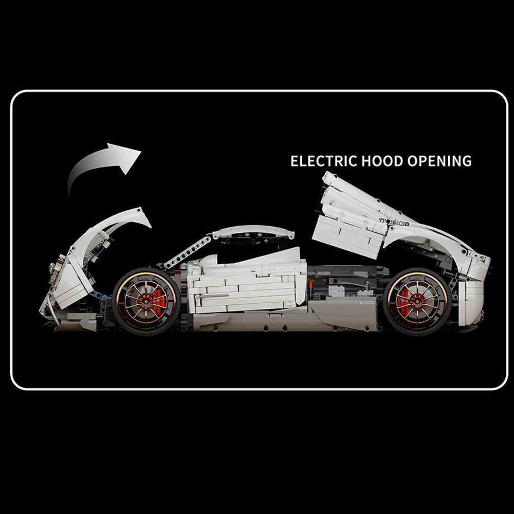 Technik Pagani Utopia Hypercar, 4719 Teile mit 7 Motoren Groß Ferngesteuert Auto Klemmbausteine für Erwachsene(Originalverpackung)