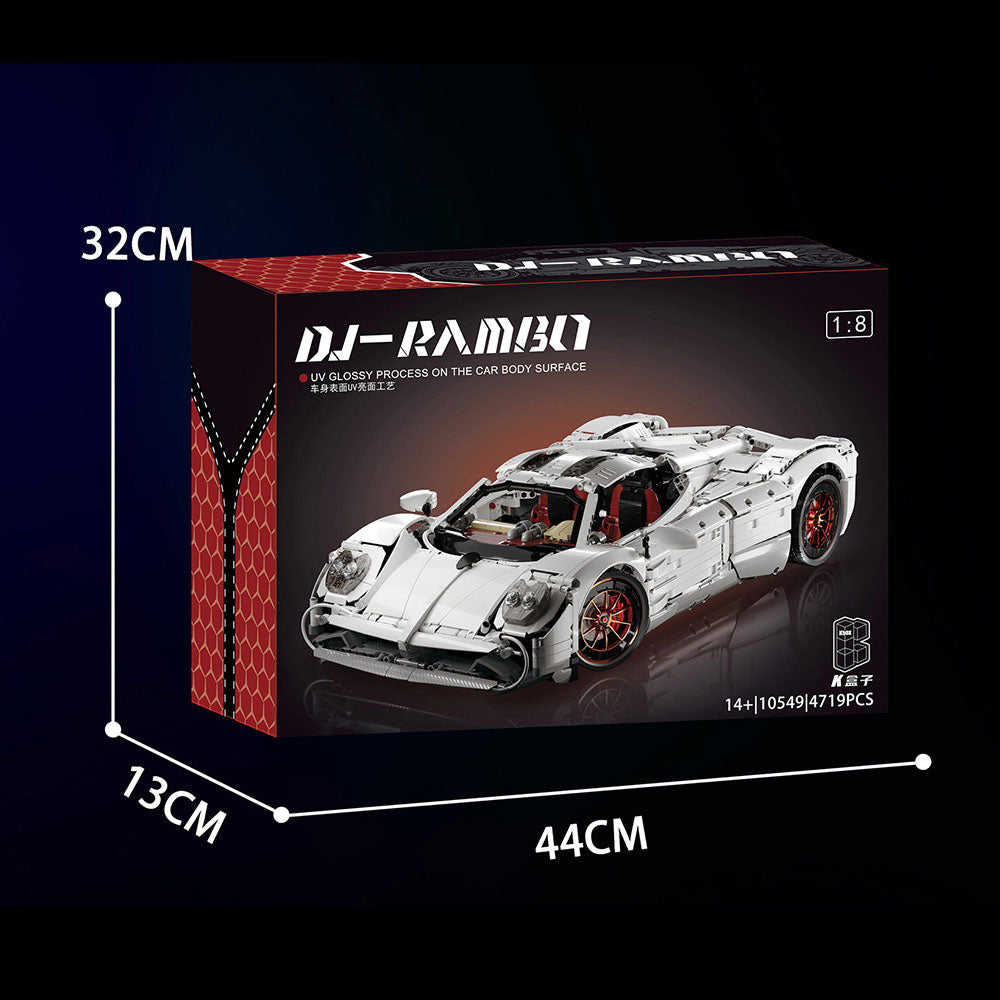 Technik Pagani Utopia Hypercar, 4719 Teile mit 7 Motoren Groß Ferngesteuert Auto Klemmbausteine für Erwachsene(Originalverpackung)