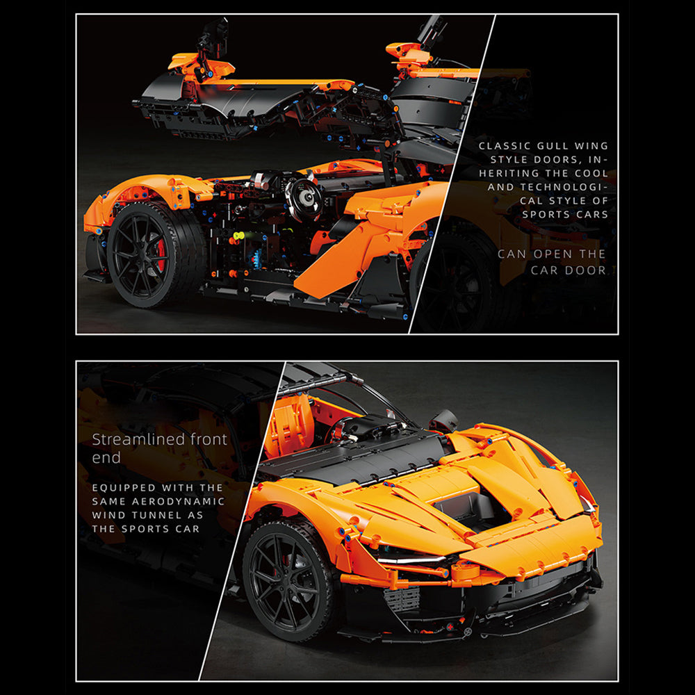 Technik Auto für Mclaren W1 Hypercar, T-5051 Technik Rennauto, Maßstab 1: 6 Modell, 5070 Teile Bausatz, Mit Originalverpackung