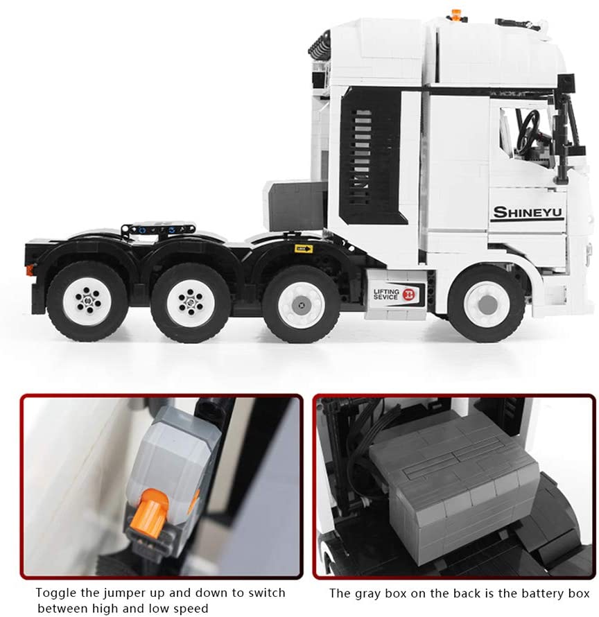 Technik LKW mit Anhänger Ferngesteuert Auto, 4478 Teile Technic LKW Modell