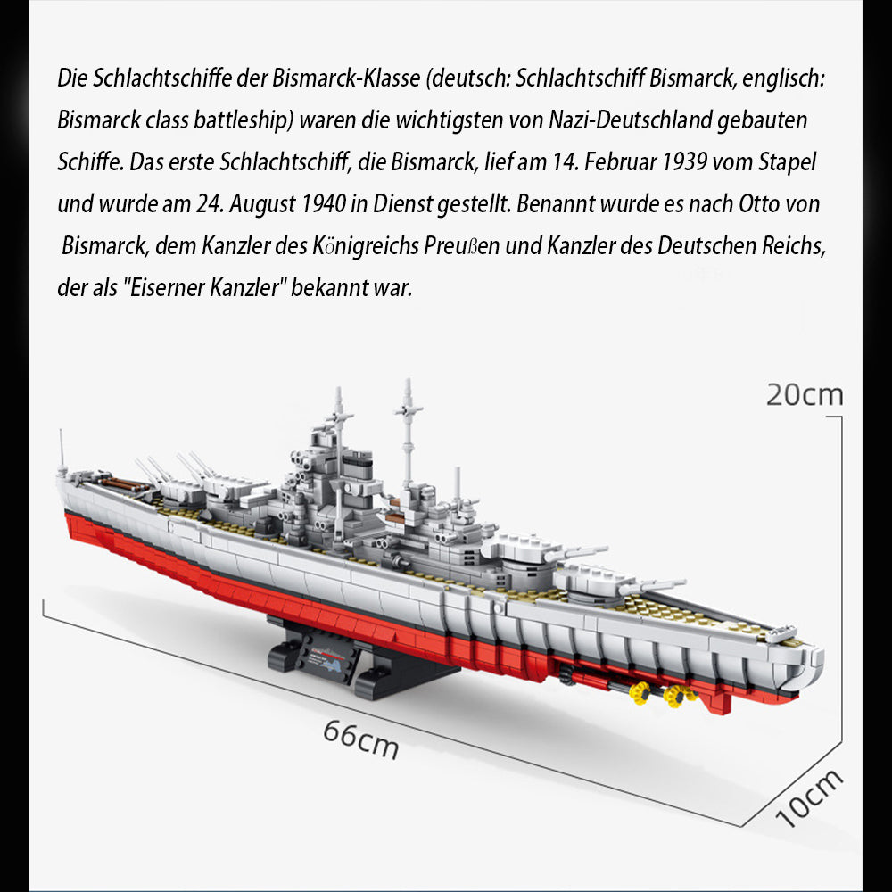 Technik Bismarck Schlachtschiff Technik Flugzeugträger Modell, 1602 Teile Technik Bismarck Schlachtschiff Custom Bausteine Kompatibel mit Lego Technik