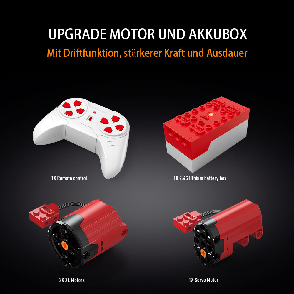 Technik Auto für Bugatti, Technik Ferngesteuert Auto Technik Rennwagen mit Motoren Bauset Kompatibel mit Lego Technik (2003 Teile)