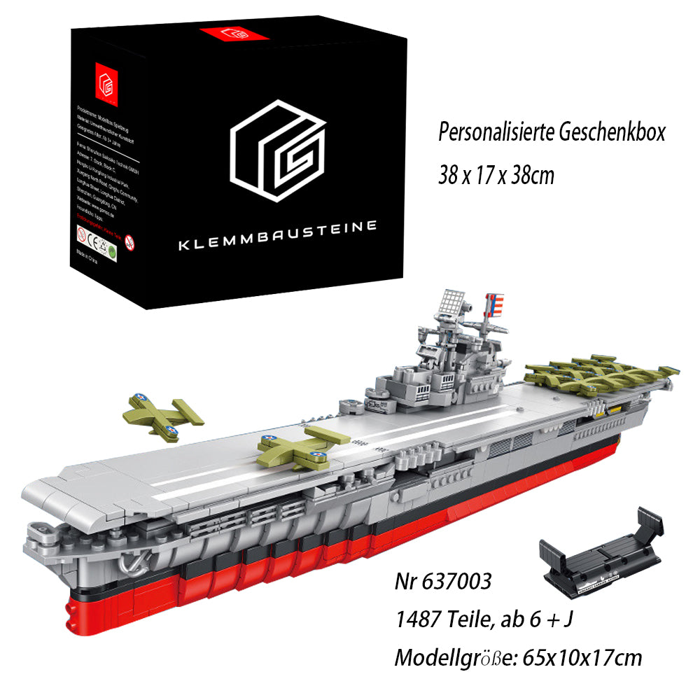 Technik Flugzeugträger Technik Schiff Modell, 1487 Teile Technik CV-8 Schlachtschiff Custom Bausteine Kompatibel mit Lego Technik
