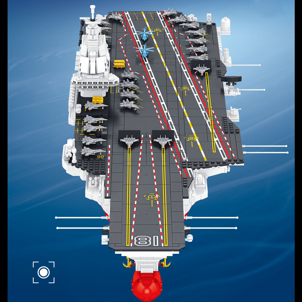 Technik Flugzeugträger 96cm Modell, 3126 Teile Technik Schiff Riesiges Schiff Technic Supercarrier Modellbau Set Kompatibel mit Lego Technik