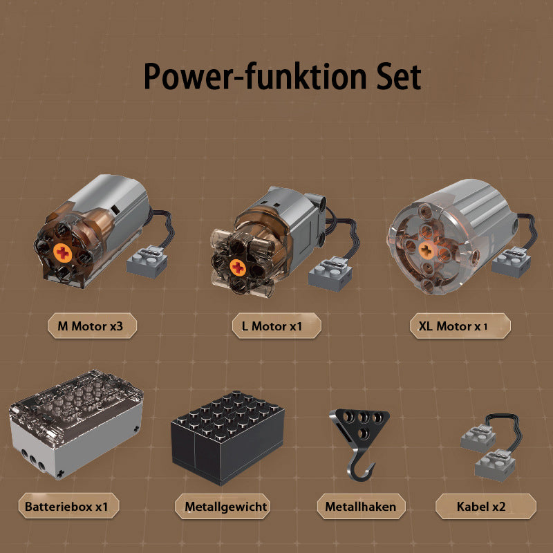 Technik Kran Ferngesteuert Mit 7 Motor, 4460 Teile Technik Schwerlastkran Technic Ferngesteuert Kranwagen Modellbau Klemmbausteine Kompatibel mit Lego Technik (Upgrade Version)