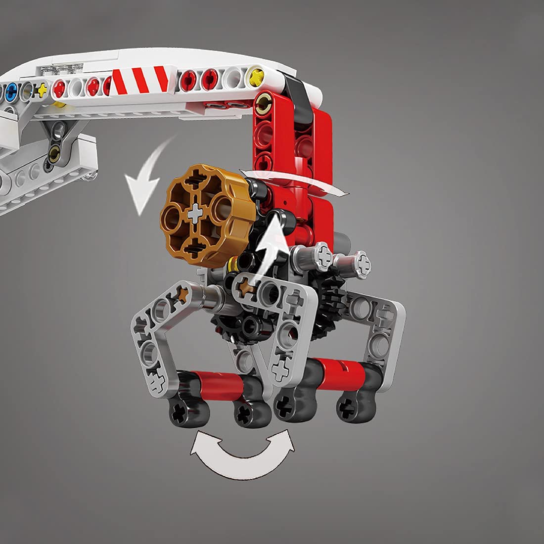 Technik Pneumatik Wald Holzen Fahrzeug, 938 Teile Technik Forstwagen mit Motor Bauset Kompatibel mit Lego Technik